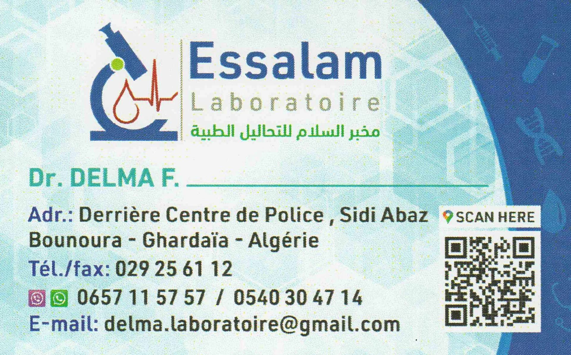 Laboratoire Essalam - Dr F. DELMA
