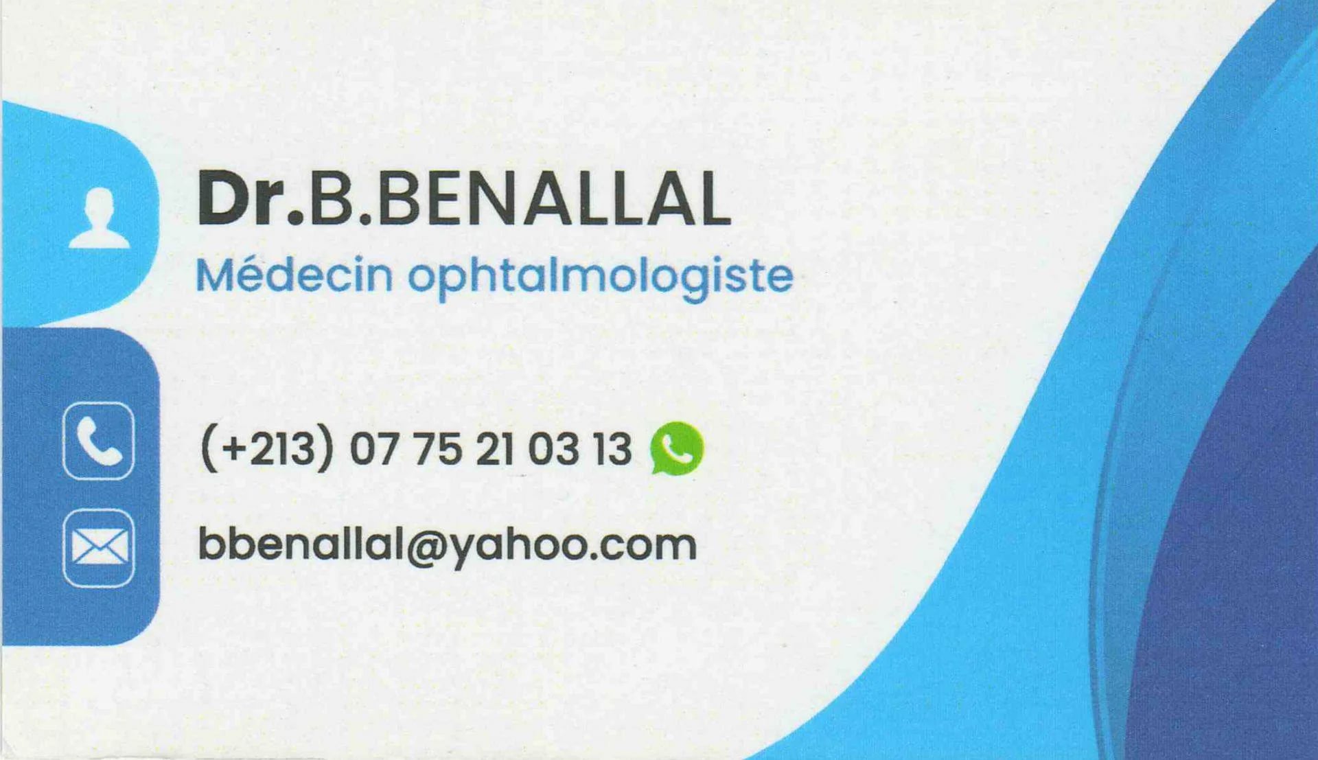 Dr BENALLAL B. - Service banner image