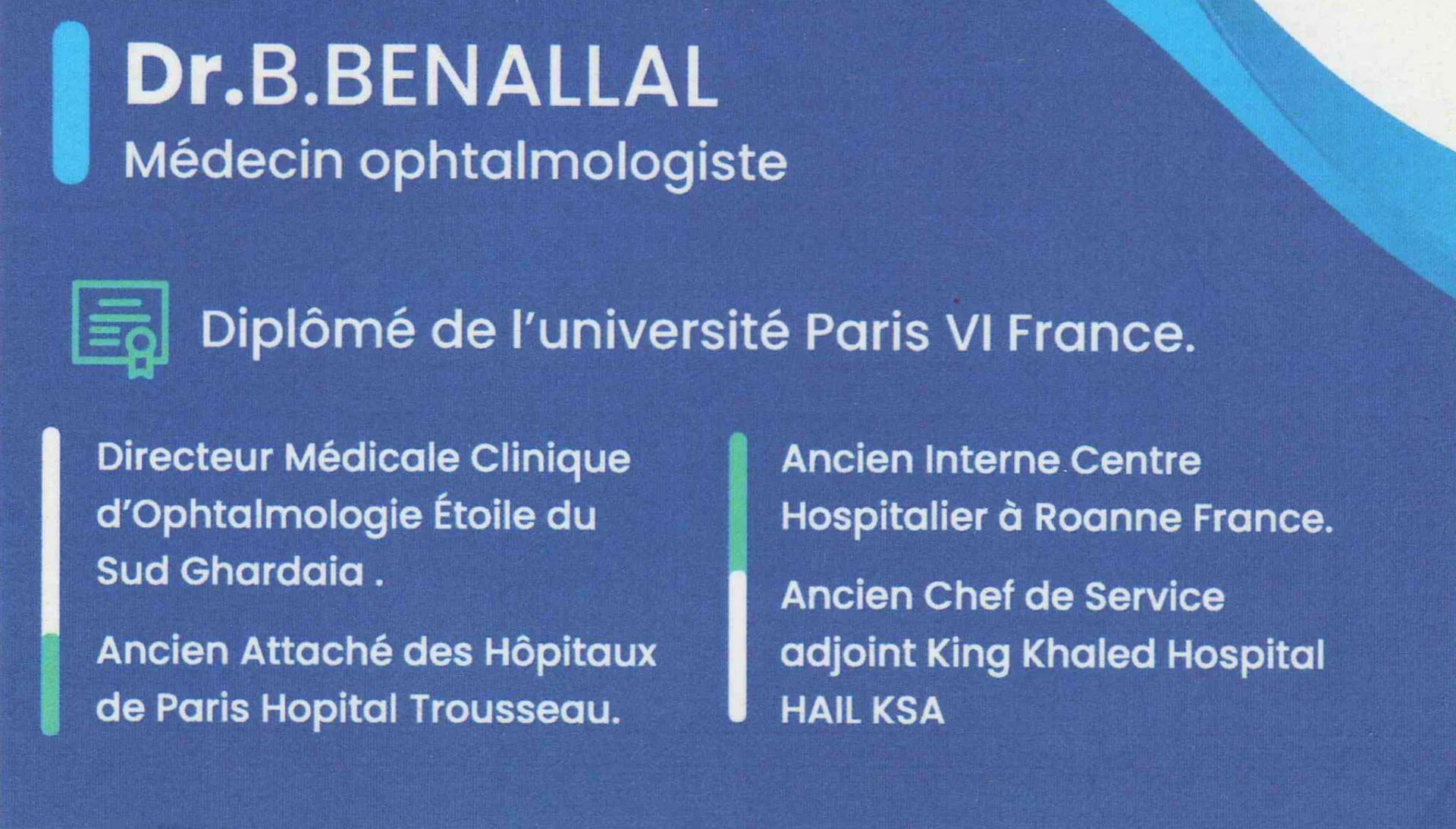 Dr BENALLAL B. - Photo 2